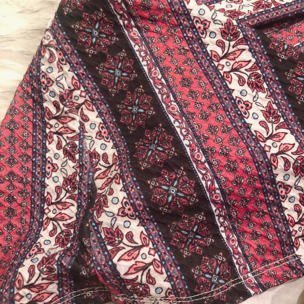 Xhilaration Black, Red, White Halter Striped Bohemian Boho Hippy Summer Dress - Picture 12 of 13